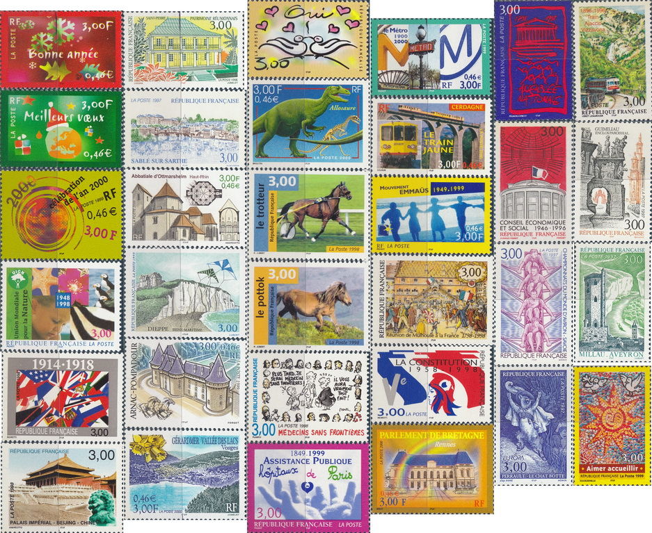 Timbres de collection France en franc de 1F90 et 3F NEUF
0 Aubin (12)