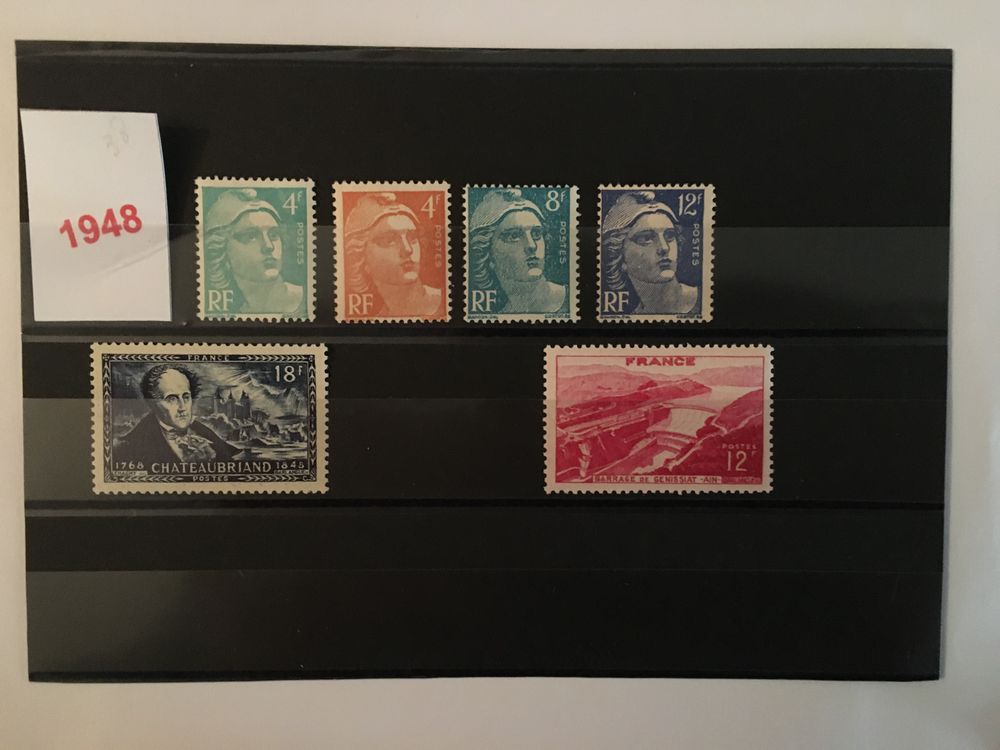 Timbres de collection de France  **  Neufs  1948 0 Lyon 7 (69)