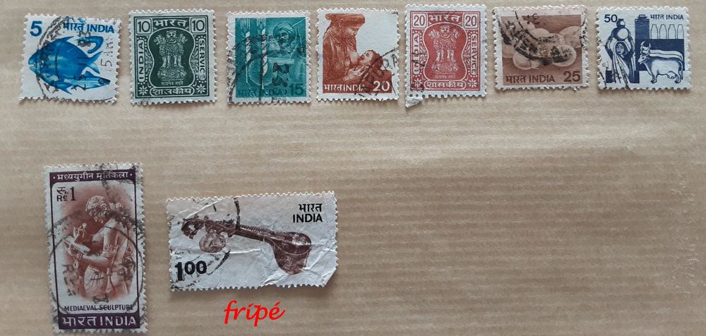 8 timbres � collection INDE 2 Pontoise (95)