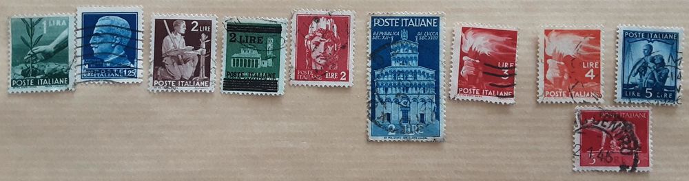 10 timbres � collection  ITALIE 2 Pontoise (95)