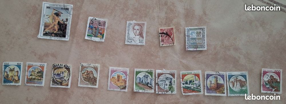 16 timbres de collection italiens oblit�r�s 30 Meaux (77)