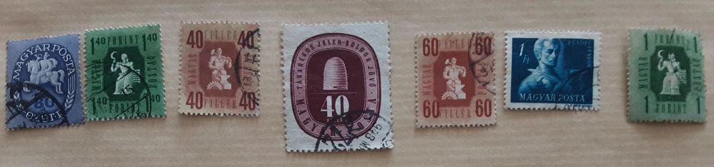 7 timbres � collection  MAGYAR (hongrie) 2 Pontoise (95)