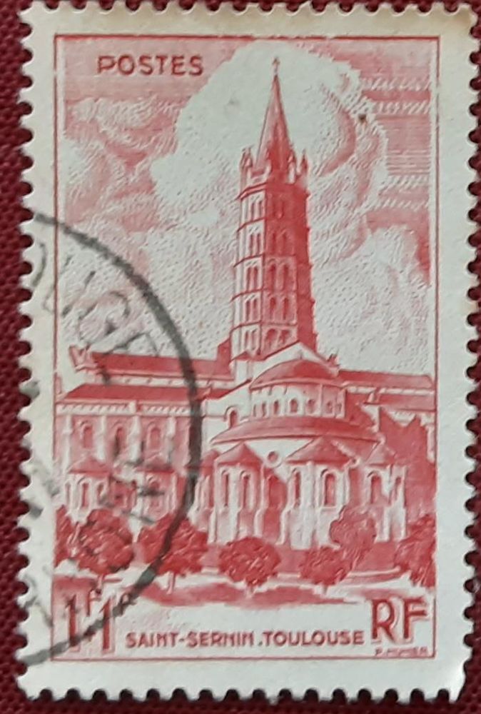 5 TIMBRES � collection TOULOUSE Saint Sernin 1f+1f 2 Pontoise (95)