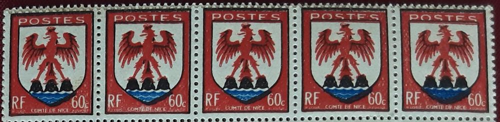 5 timbres  cont� de nice  1 Pontoise (95)