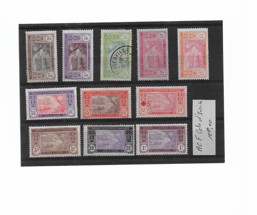 Timbres de A.O.F. Cote d'Ivoire 10 Foncine-le-Haut (39)