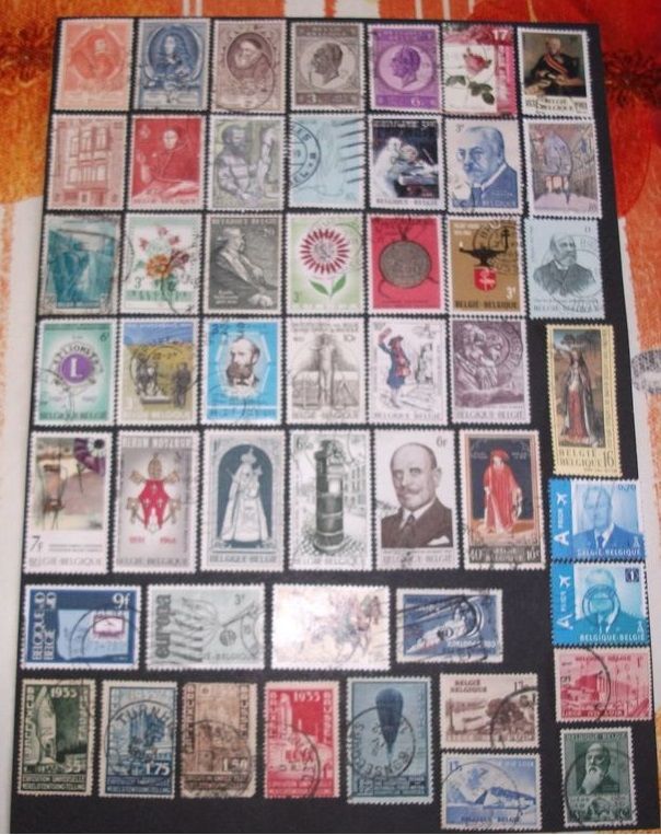 Lot de 266 timbres diff�rents et oblit�r�s de Belgique. 6 Aillevillers-et-Lyaumont (70)