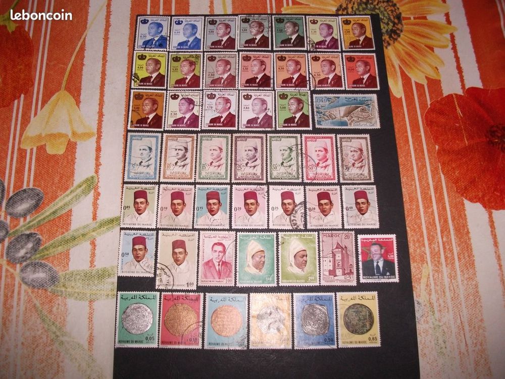 Lot de 79 Timbres diff�rents et oblit�r�s du Maroc.
2 Aillevillers-et-Lyaumont (70)