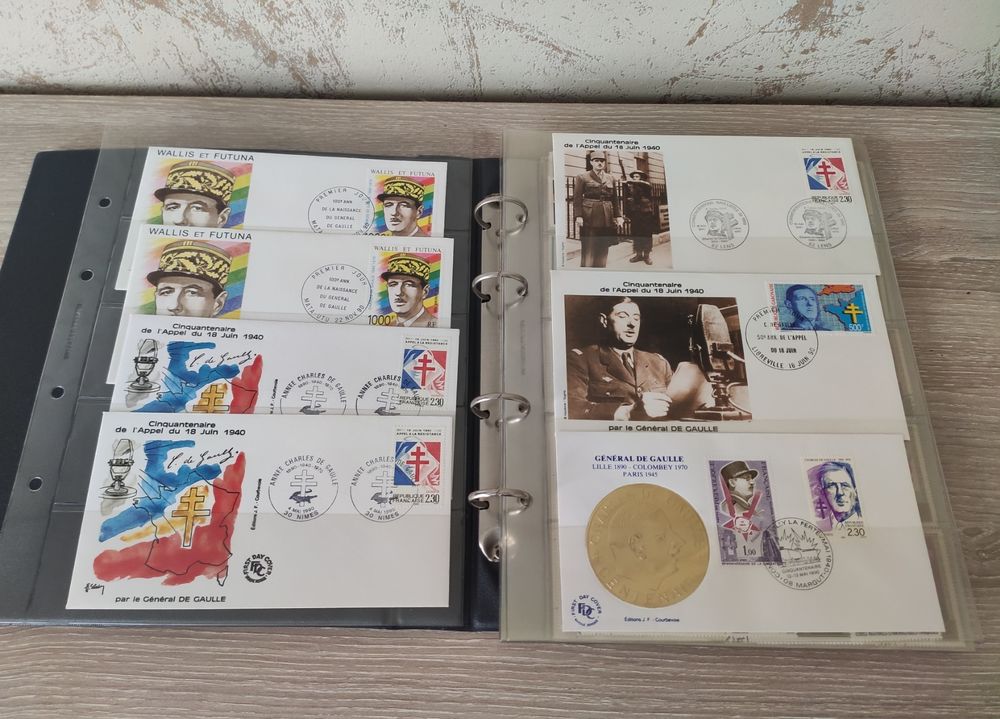 Timbres et enveloppes Charles De Gaulle 100 Vand�uvre-l�s-Nancy (54)
