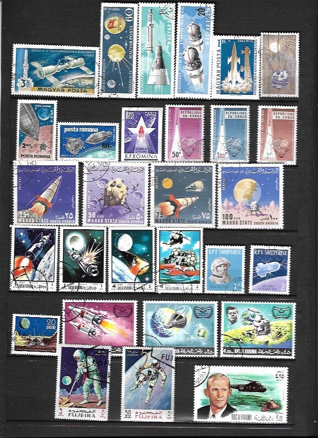 Timbres sur l'espace lot n� 02 2 Viry-Noureuil (02)
