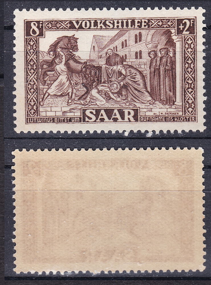 Timbres EUROPE-FRANCE-SAARE 1950 YT 278 2 Lyon 4 (69)