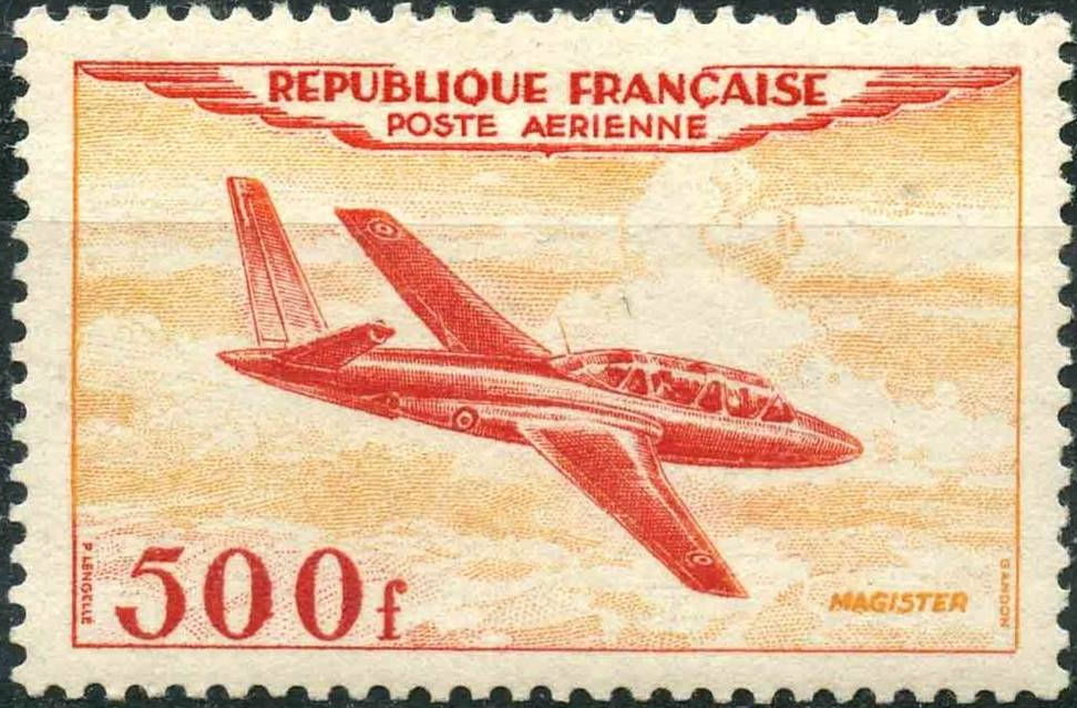 Timbres FRANCE 1954 YT PA 32 42 Lyon 4 (69)