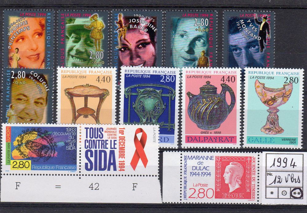 TIMBRES de FRANCE  N**   1994 7 Caumont (09)