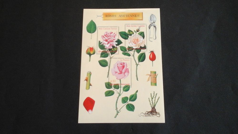 Timbres de France congr�s mondial des roses anciennes 1999 5 Angers (49)