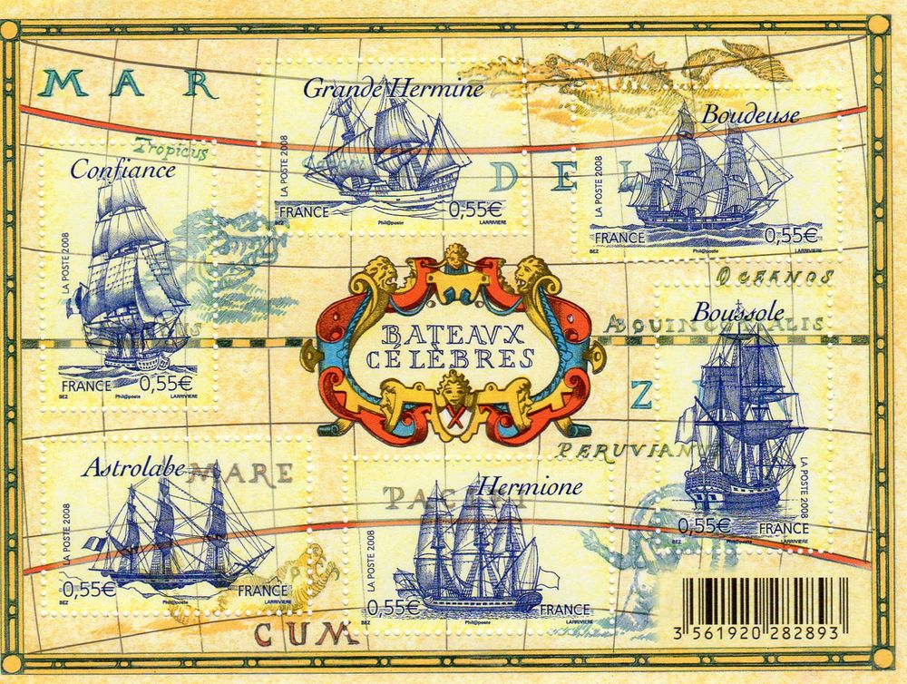 TIMBRES de FRANCE  . N**
FEUILLET   2008 6 Caumont (09)