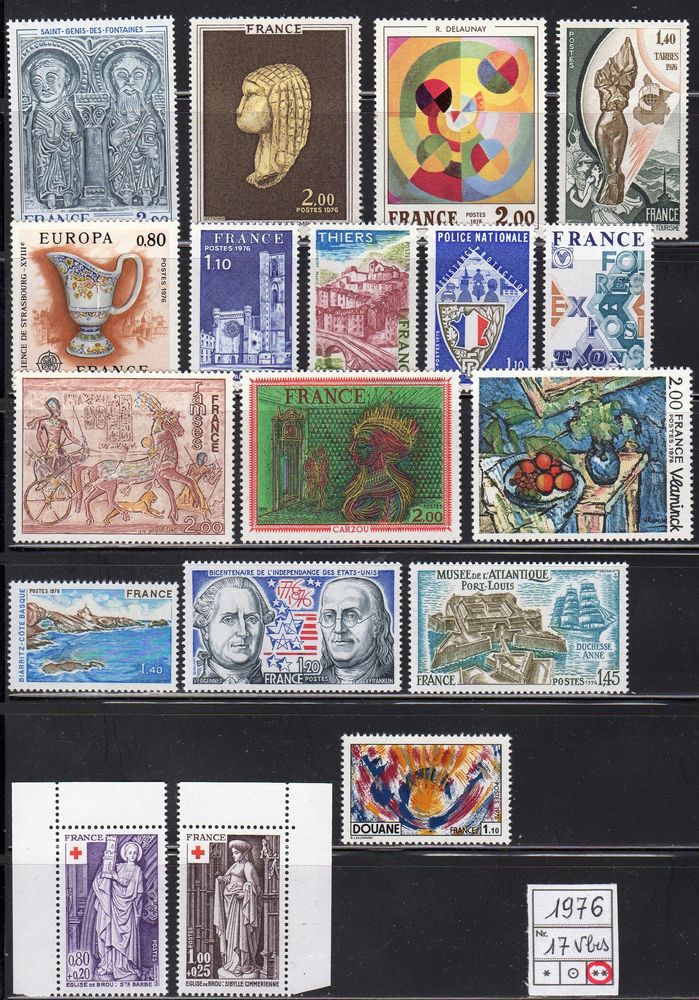 LOT DE TIMBRES   - FRANCE -
Neuf**   1976 4 Caumont (09)