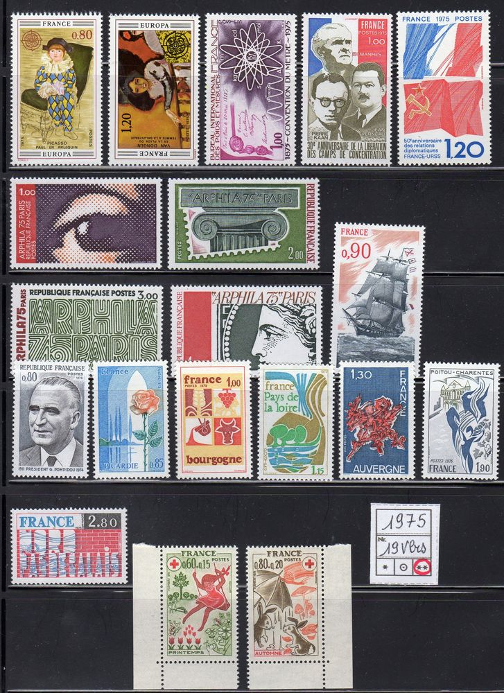 LOT DE TIMBRES   - FRANCE -
Neuf**   1975 4 Caumont (09)