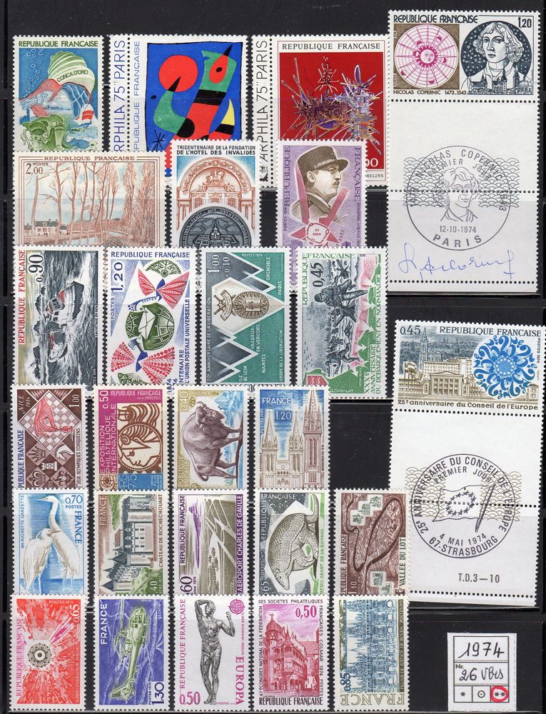 LOT DE TIMBRES   - FRANCE -
Neuf**   1974 5 Caumont (09)