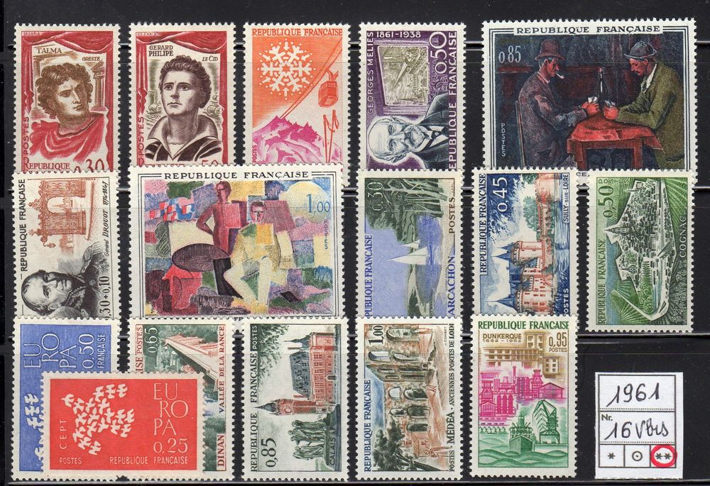 LOT DE TIMBRES   - FRANCE -
Neuf**   1961 4 Caumont (09)