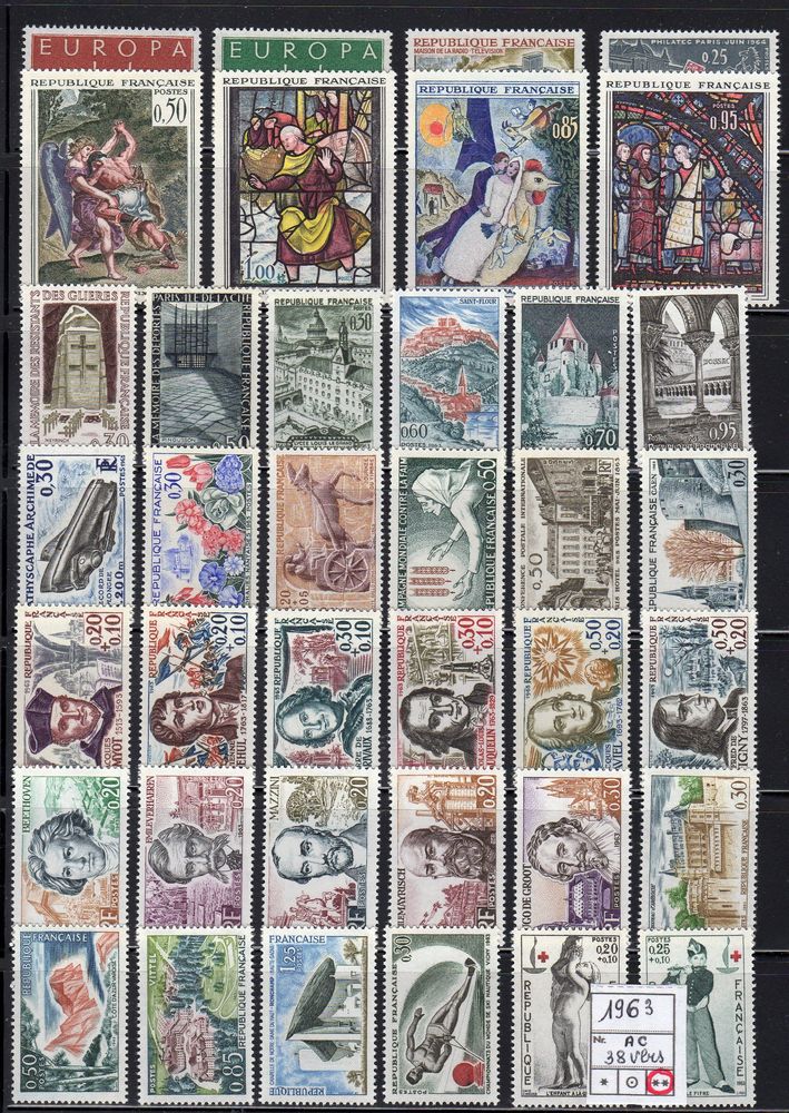 LOT DE TIMBRES   - FRANCE -
Neuf**   1963 6 Caumont (09)