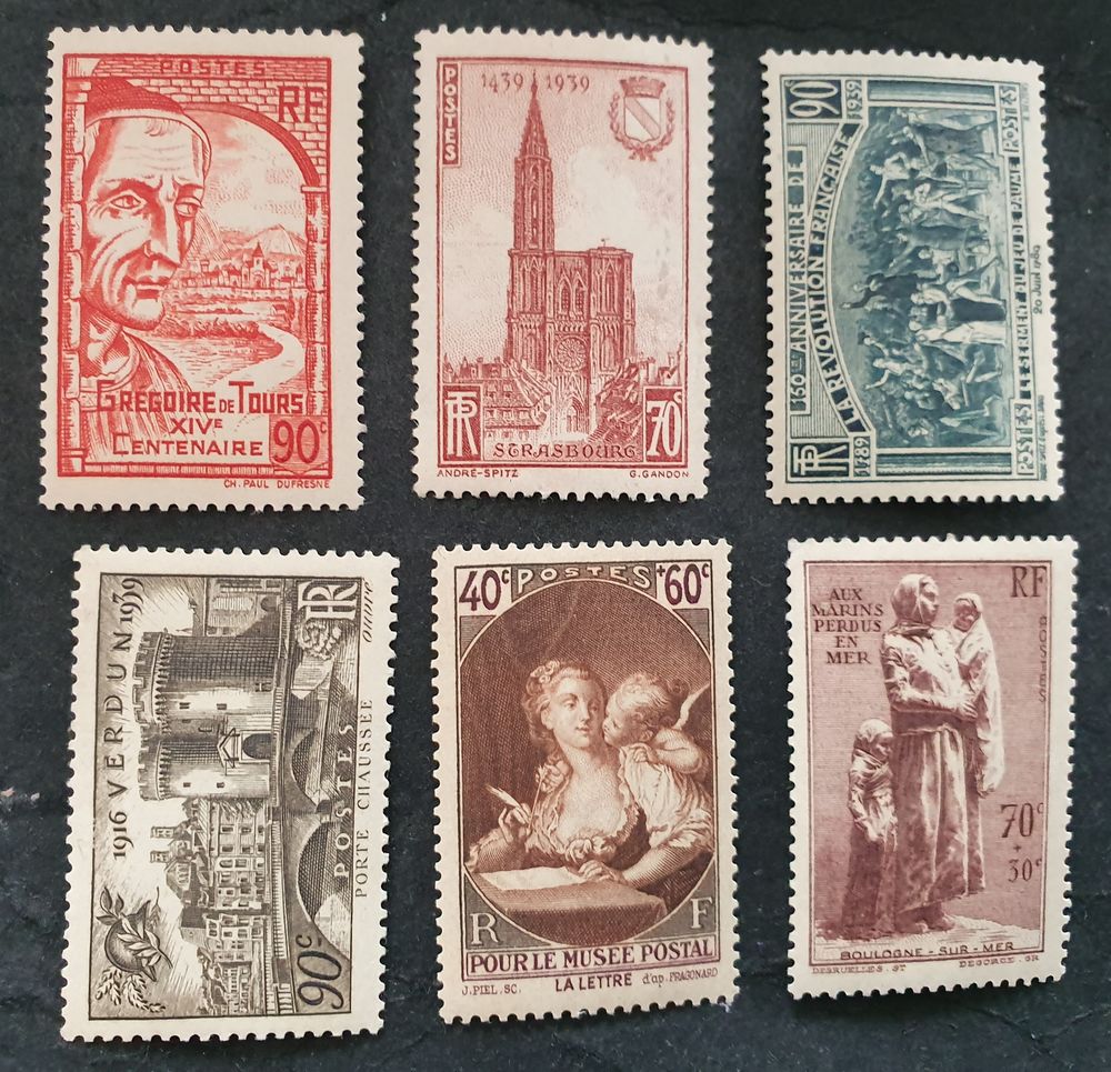 Timbres France 442 � 447 neufs 7 Jou�-l�s-Tours (37)