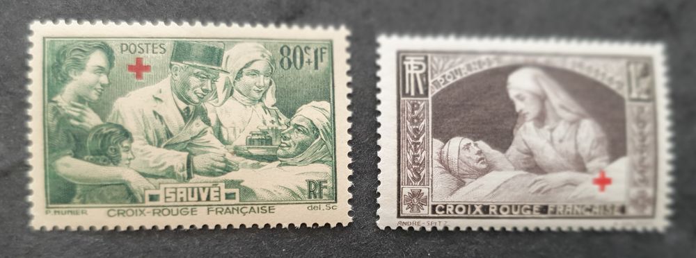 Timbres France 459 - 460 neufs 4 Jou�-l�s-Tours (37)