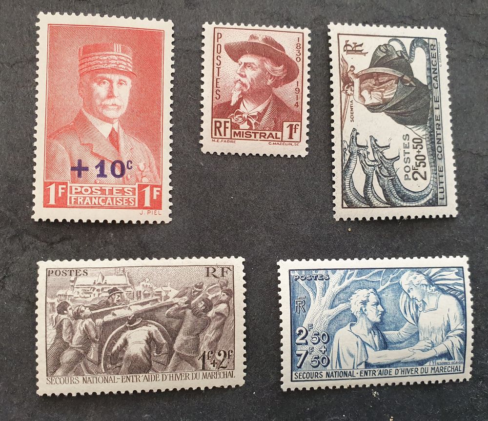 Timbres France 494 � 498  neufs 3 Jou�-l�s-Tours (37)