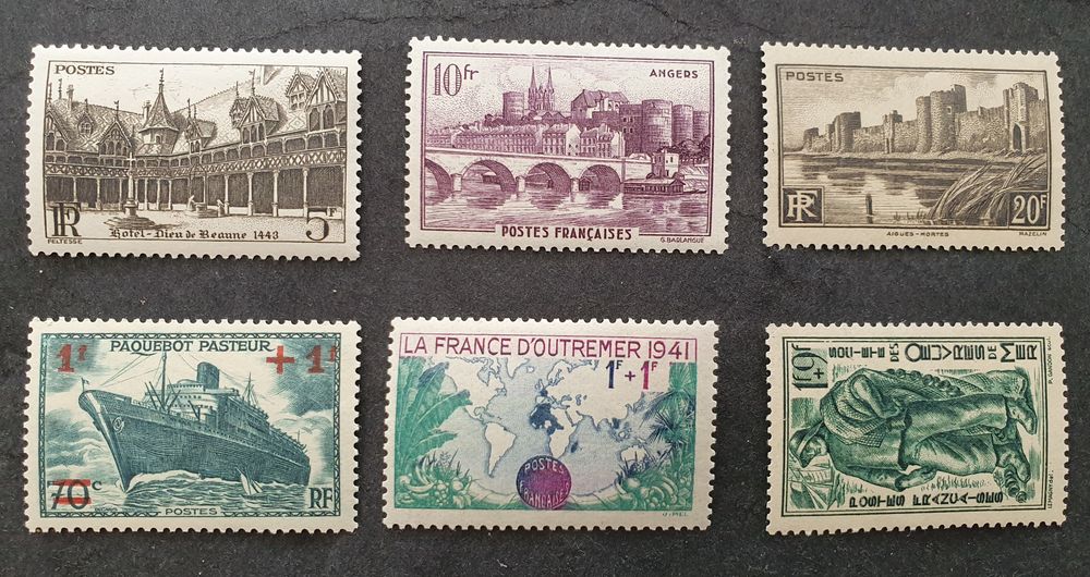 Timbres France 499 � 504  neufs 1 Jou�-l�s-Tours (37)