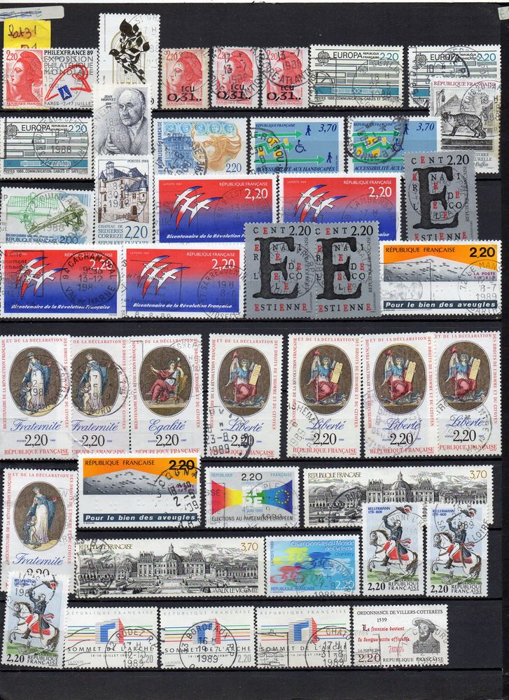 lot 31/TIMBRES FRANCE OBlit�ration ronde de l,ann�e 10 Cou�ron (44)