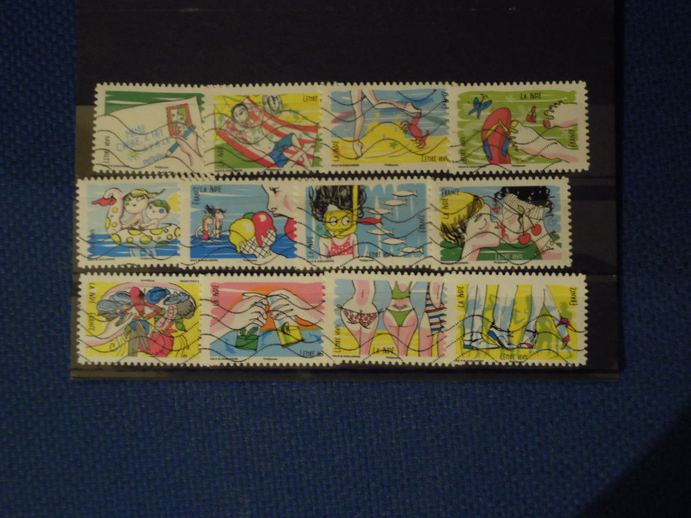 LOT 56 TIMBRES FRANCE OBLITERES AUTO ADHESIFS 2 Andernos-les-Bains (33)