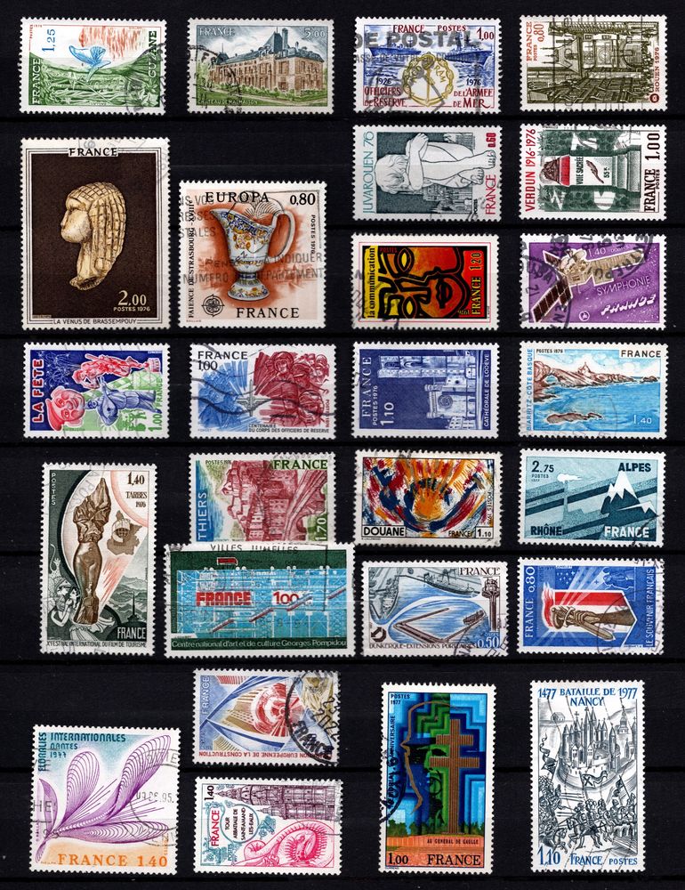 Lot timbres de France oblit�r�s de 1976/80, TB 3 Cholet (49)