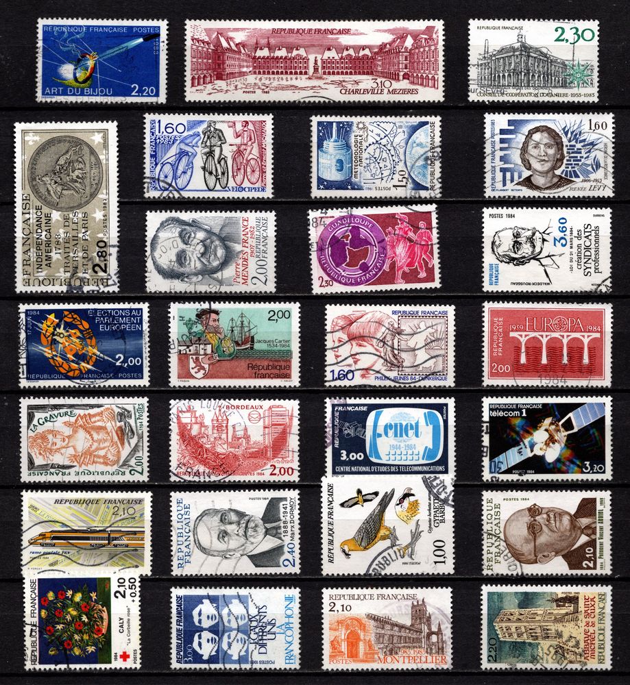 Timbres France oblit�r�s de 1983/86, TB 2 Cholet (49)