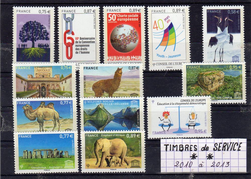 TIMBRES  de  FRANCE .
TIMBRES de SERVCE   
N**  .. 8 Caumont (09)