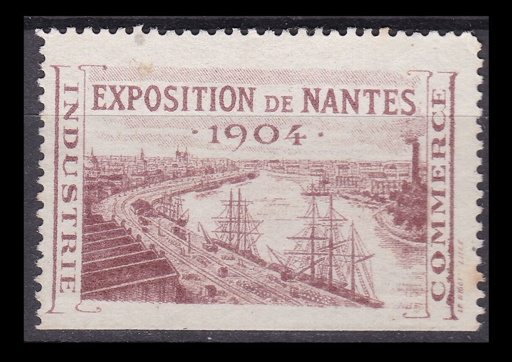 Timbres FRANCE vignette exposition de Nantes 1904 1 Lyon 4 (69)
