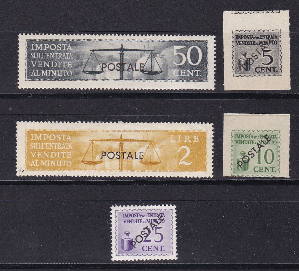 Timbres ITALIE 1940-42 timbres taxe sur entrata vendite 8 Lyon 4 (69)