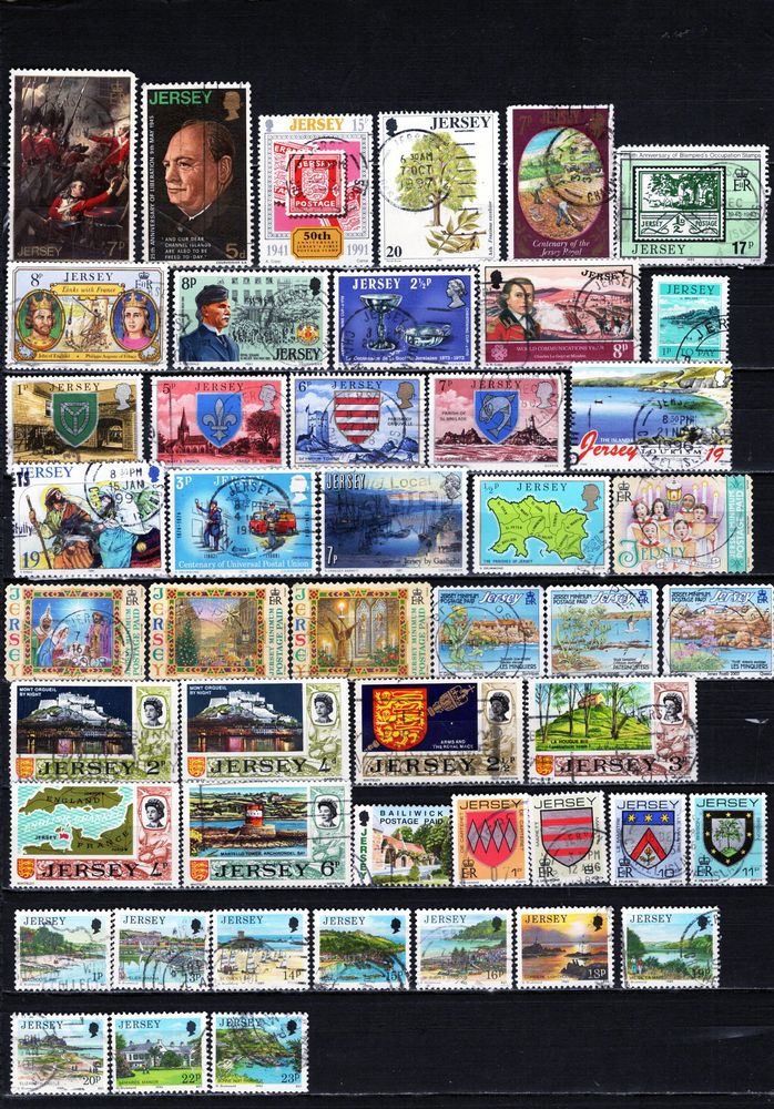 lot de 48 timbres de JERSEY 3 Les �glisottes-et-Chalaures (33)