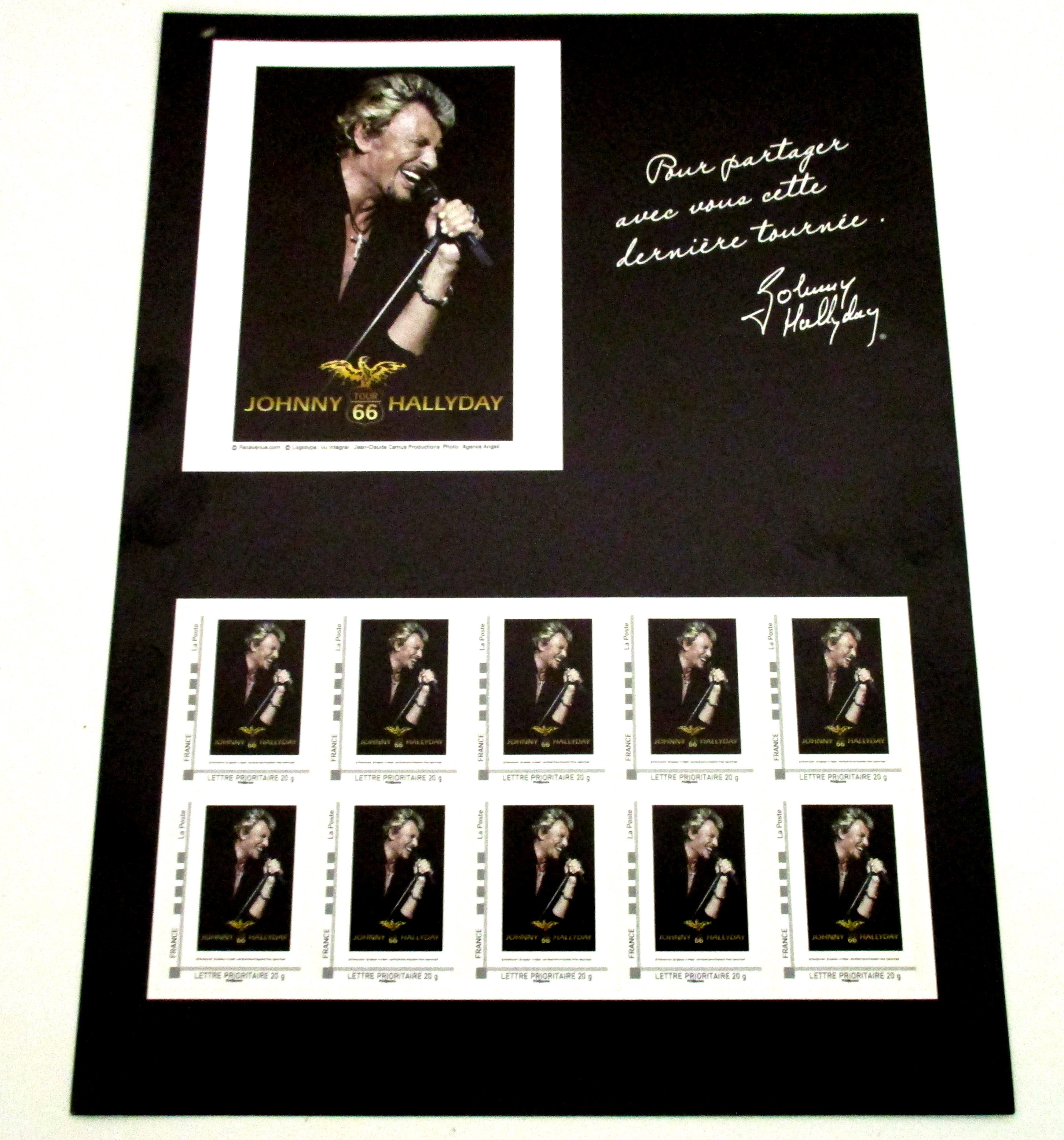 Timbres Johnny Hallyday, La Poste 20 Toulouse (31)