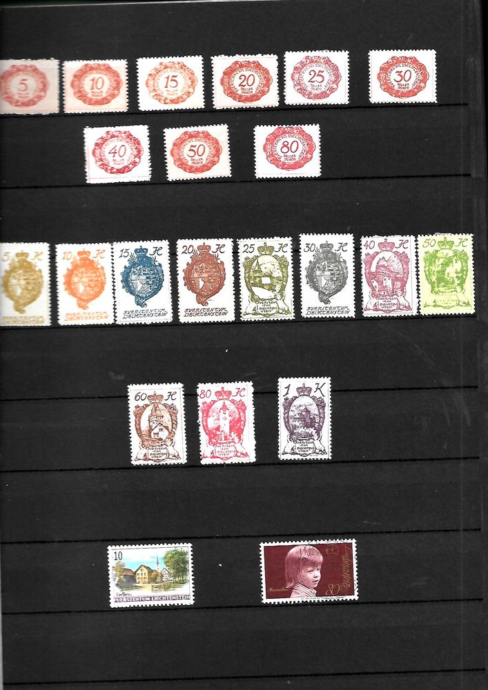 Timbres du LICHTENSTEIN 0 Mulhouse (68)