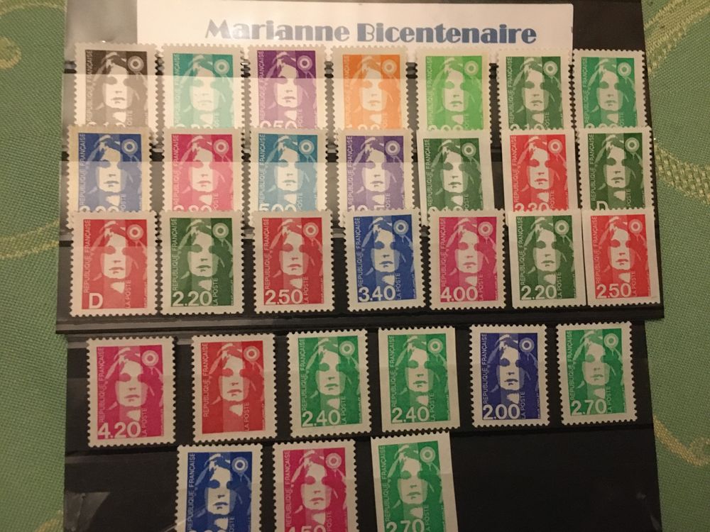 Timbres Marianne  de France **  Neufs   1982  �  1990
1 Lyon 7 (69)