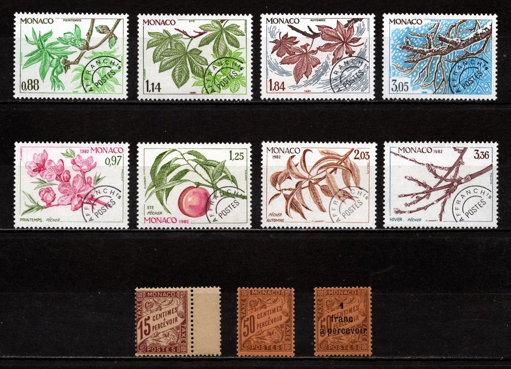 Lot de timbres Monaco Pr�os et taxes**, superbes 5 Cholet (49)