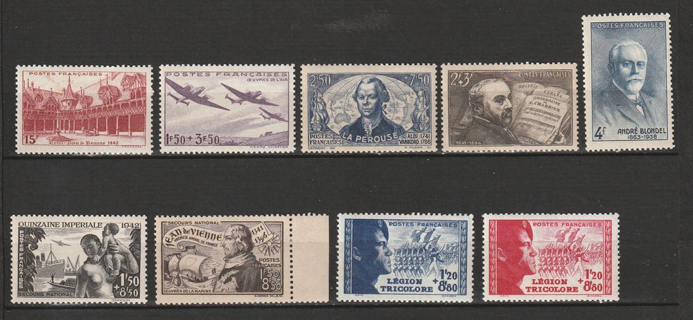TIMBRES NEUFS** ANNEE 1942
13 Valros (34)