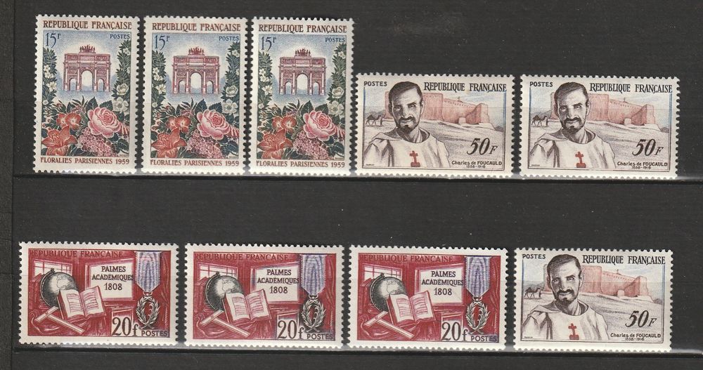 Timbres Neufs ANNEE 1959 en triple 29 Valros (34)