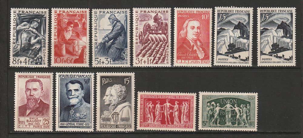 Timbres Neufs  ANNEE 1949 avec 2 N�824A 13 Valros (34)
