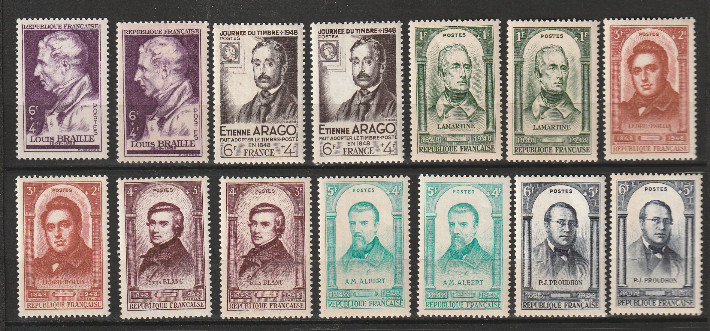 Timbres Neufs Ann�e 1948 en double 16 Valros (34)