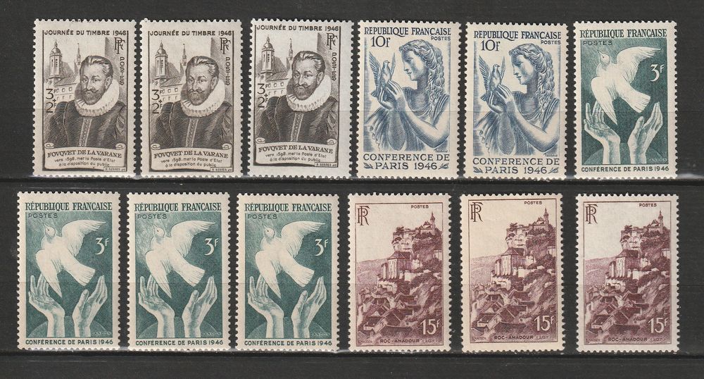 TIMBRES NEUFS** ANNEES 1941-46
8 Valros (34)