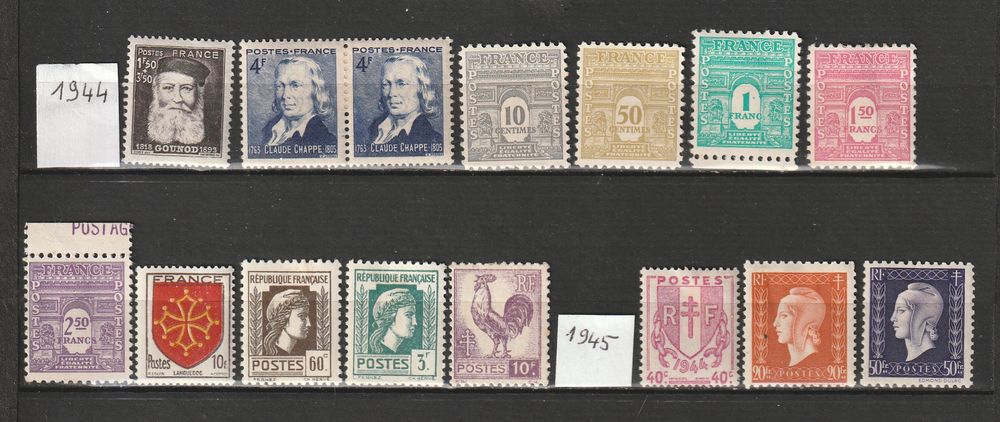 Timbres Neufs* avec charni�res papier 
Qqs adh�rences 7 Valros (34)