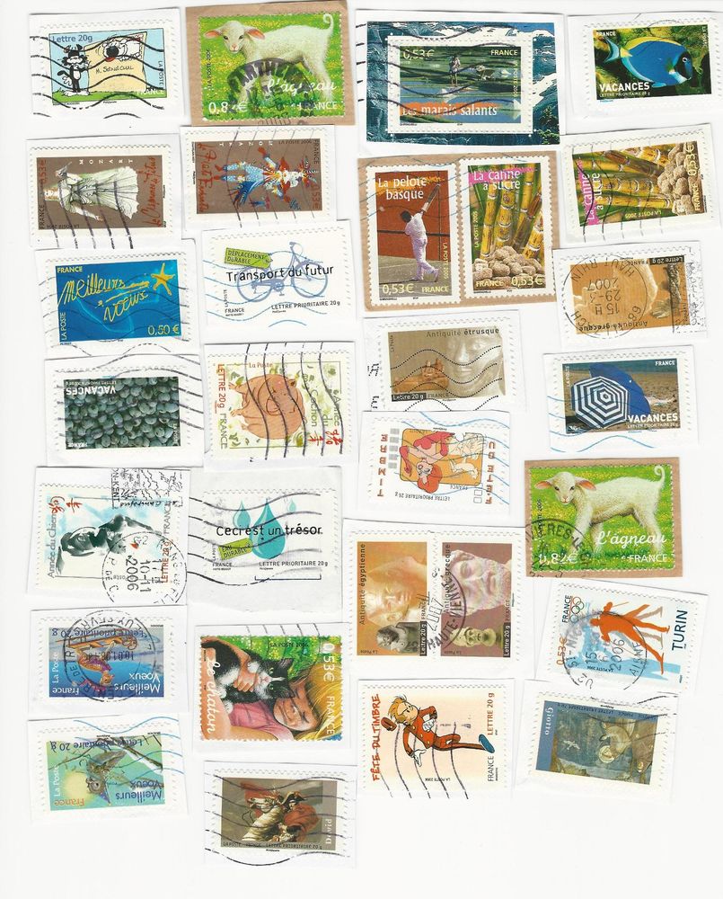LOT DE TIMBRES OBLIT�R�S des ann�es 2000. 1 Louhans (71)
