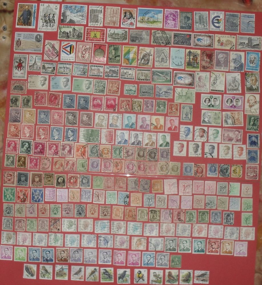 Lot de 268 timbres oblitérés de Belgique. 32 Montreuil (93)