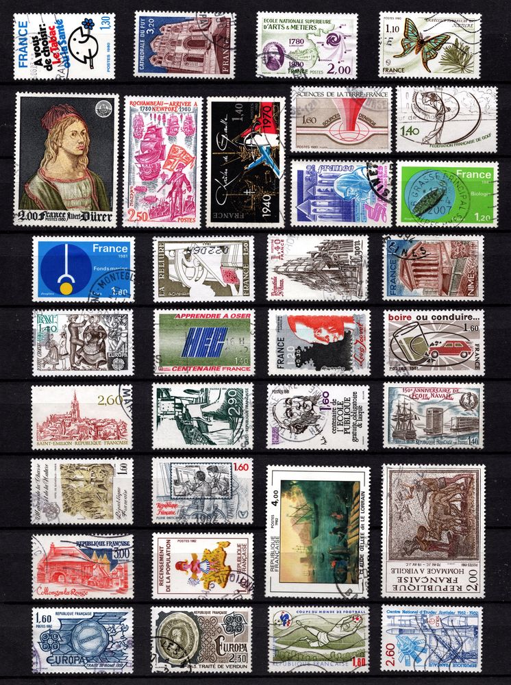 Lot timbres oblit�r�s France de 1080/83, TB 3 Cholet (49)