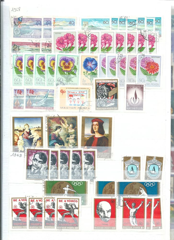 Timbres oblit�r�s de Hongrie - T2 - 30 Pontoise (95)