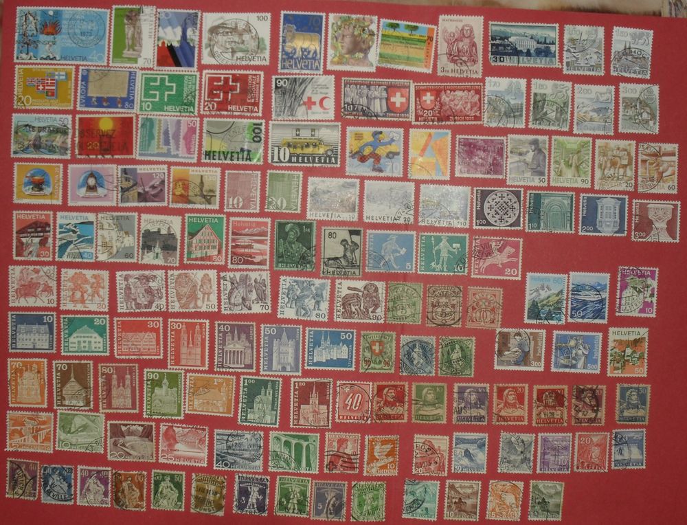 Lot de 127 timbres oblit�r�s de SUISSE. 17 Montreuil (93)